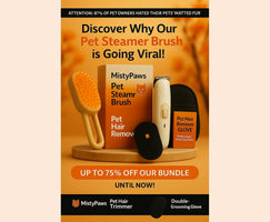 Steam Brush - Detangle, De - Shed & Relax Your Pet With Gentle Steam - MistyPaws