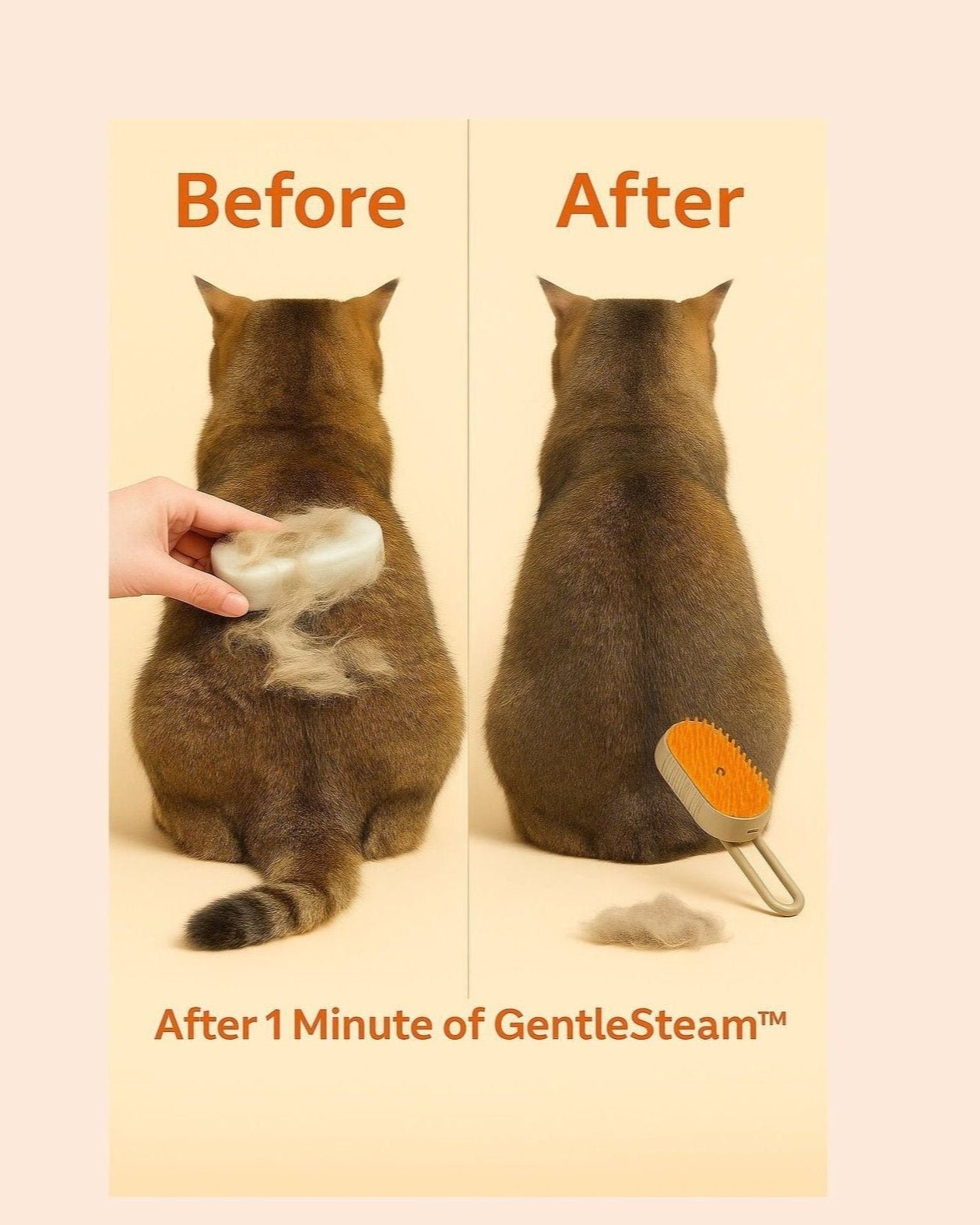 Steam Brush - Detangle, De - Shed & Relax Your Pet With Gentle Steam - MistyPaws